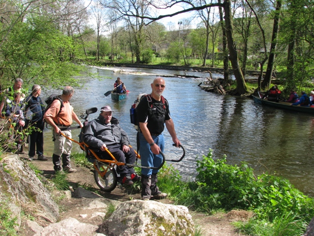 randonnée sportive avec joëlettes, Hotton, 2012